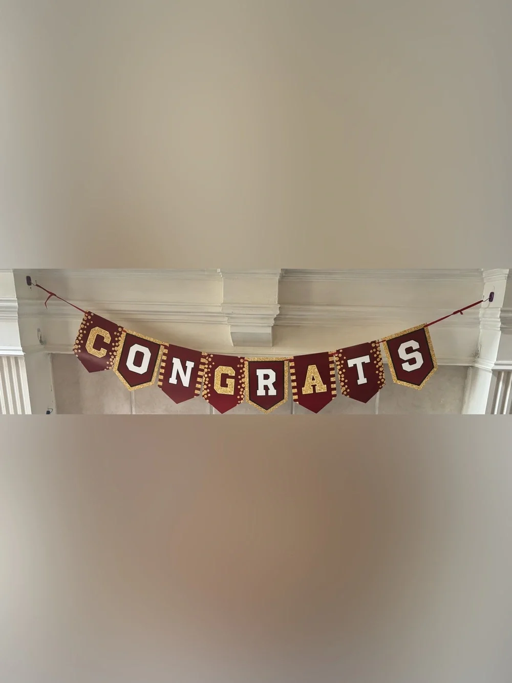 Graduation table signs 4 total & 2 banners maroon & gold